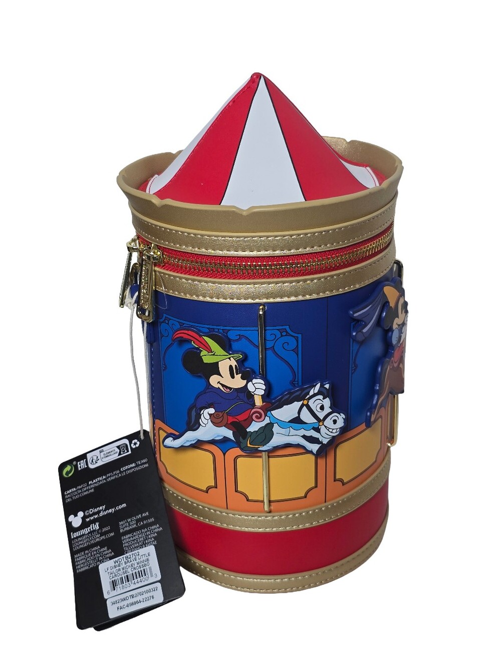 Loungefly Disney Brave Little Tailor Carousel Crossbody Bag NWT